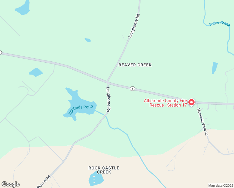map of restaurants, bars, coffee shops, grocery stores, and more near 8055 Langhorne Road in Scottsville