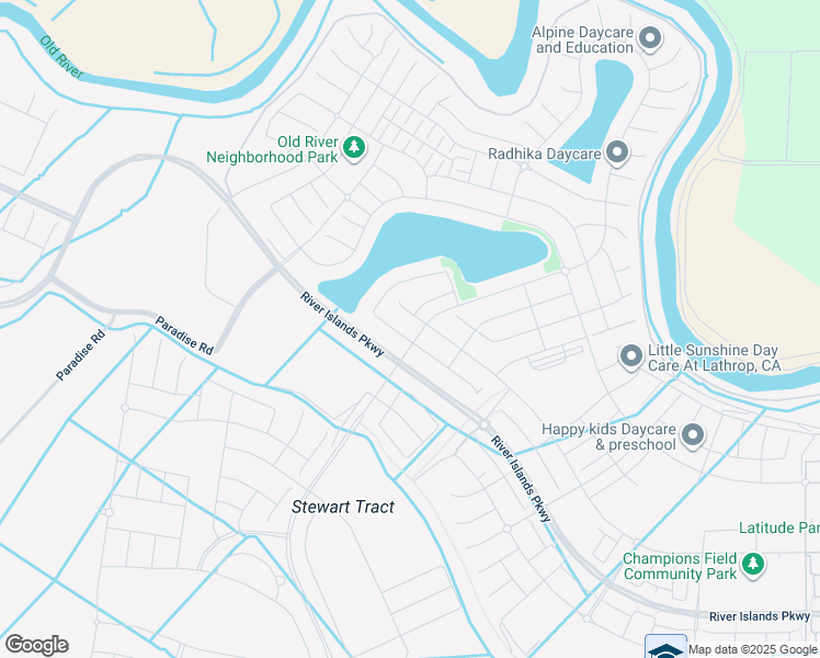 map of restaurants, bars, coffee shops, grocery stores, and more near 3637 West Stewart Road in Lathrop