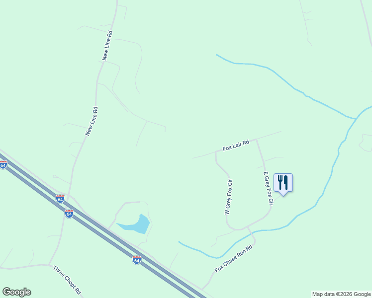 map of restaurants, bars, coffee shops, grocery stores, and more near 4850 Fox Lair Road in Gum Spring