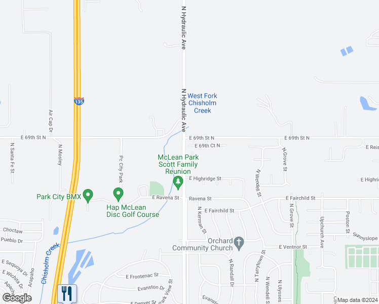 map of restaurants, bars, coffee shops, grocery stores, and more near 6798 North Hydraulic Avenue in Park City