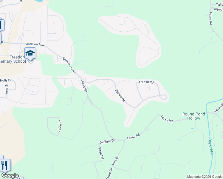 map of restaurants, bars, coffee shops, grocery stores, and more near 15420 Talbot Lane in Saint Robert