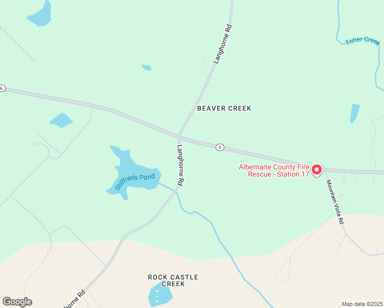 map of restaurants, bars, coffee shops, grocery stores, and more near 8055 Langhorne Road in Scottsville