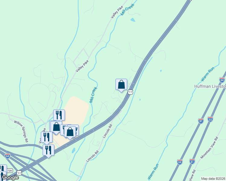 map of restaurants, bars, coffee shops, grocery stores, and more near 30 Lone Wolf Lane in Lexington