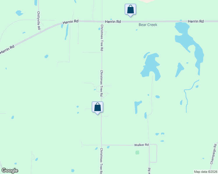 map of restaurants, bars, coffee shops, grocery stores, and more near 15002-15146 Christmas Tree Road in Johnston City