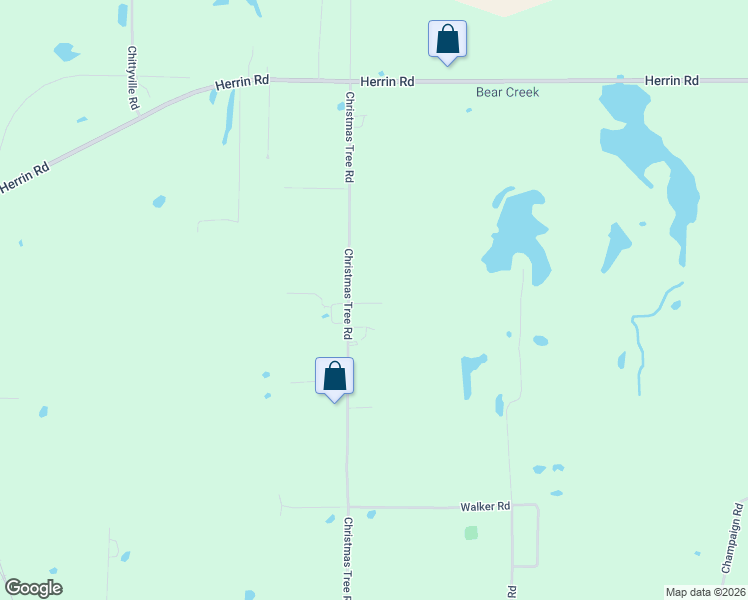 map of restaurants, bars, coffee shops, grocery stores, and more near 15002-15146 Christmas Tree Road in Johnston City