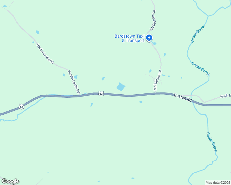 map of restaurants, bars, coffee shops, grocery stores, and more near 5882 Old Boston Road in Bardstown