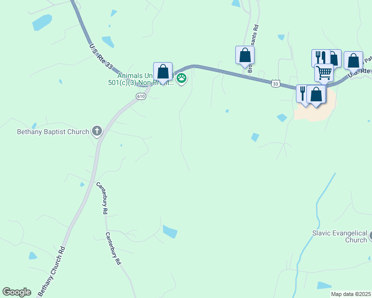 map of restaurants, bars, coffee shops, grocery stores, and more near 14996 Lane Mill Road in Montpelier