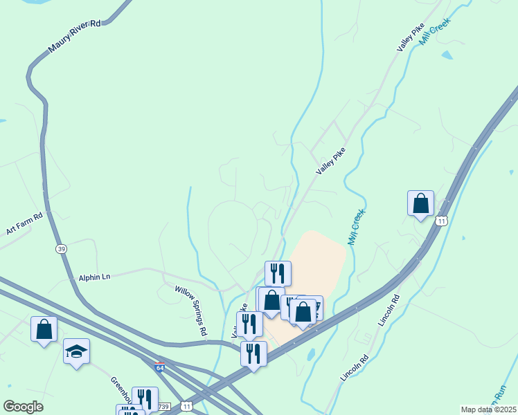 map of restaurants, bars, coffee shops, grocery stores, and more near 10 Canter Lane in Lexington