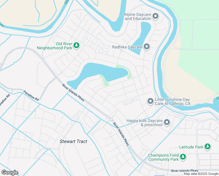 map of restaurants, bars, coffee shops, grocery stores, and more near 16623 Cohen Road in Lathrop
