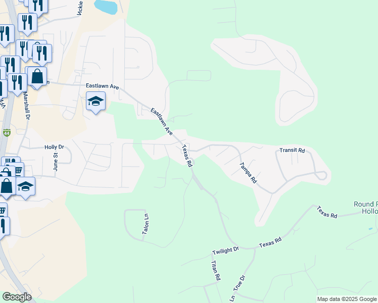 map of restaurants, bars, coffee shops, grocery stores, and more near 15495 Tampa Road in Saint Robert