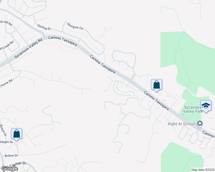 map of restaurants, bars, coffee shops, grocery stores, and more near 2090 Shady Creek Place in Danville