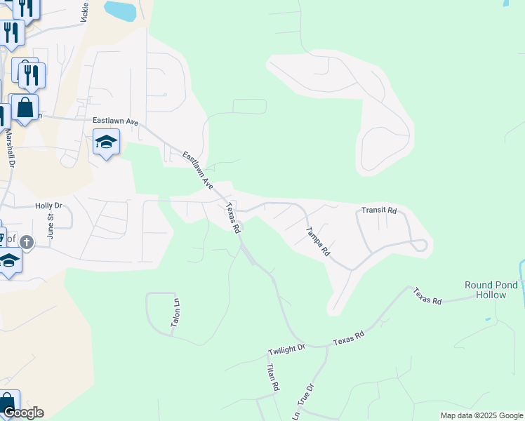 map of restaurants, bars, coffee shops, grocery stores, and more near 15490 Tampa Rd in St Robert