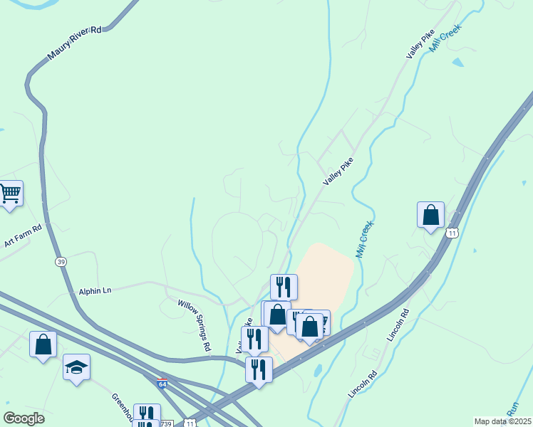 map of restaurants, bars, coffee shops, grocery stores, and more near 10 Canter Lane in Lexington