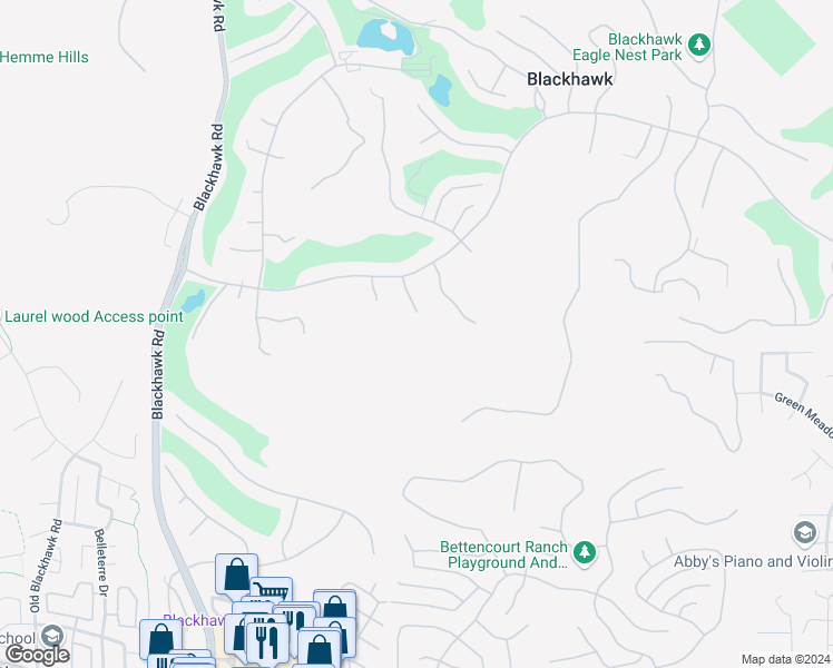 map of restaurants, bars, coffee shops, grocery stores, and more near 180 Silver Fir Ln in Danville