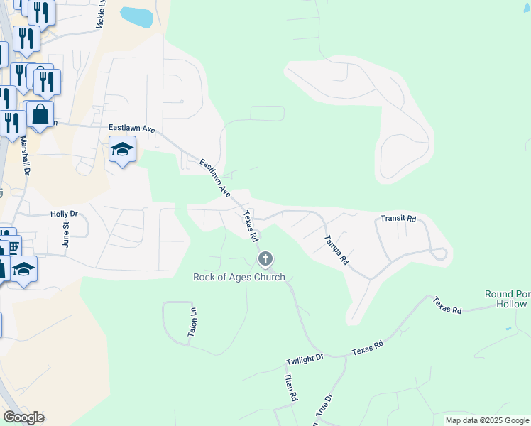 map of restaurants, bars, coffee shops, grocery stores, and more near 15495 Tampa Road in Saint Robert
