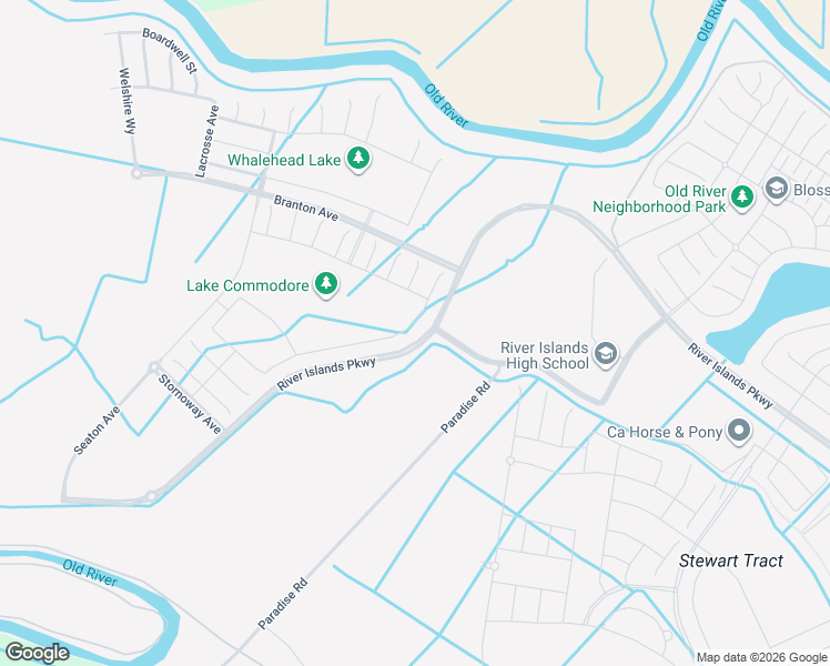 map of restaurants, bars, coffee shops, grocery stores, and more near 16504 Barnett Street in Lathrop