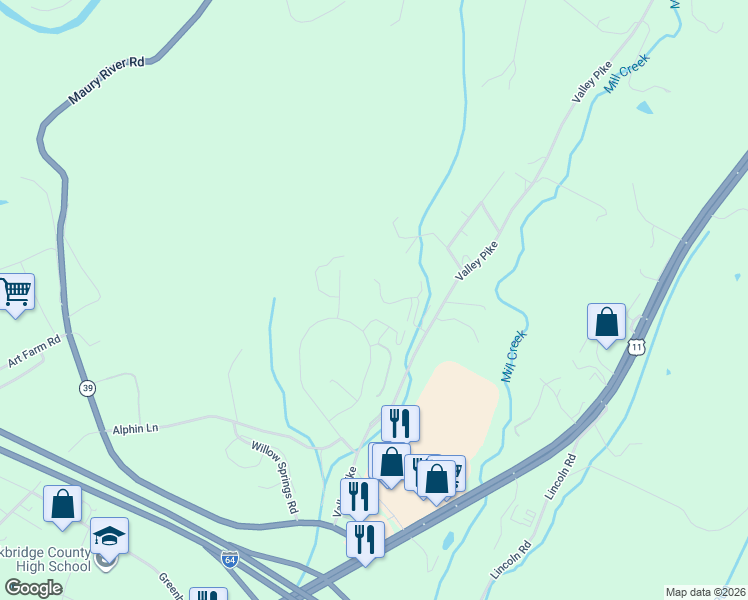 map of restaurants, bars, coffee shops, grocery stores, and more near 10 Canter Lane in Lexington