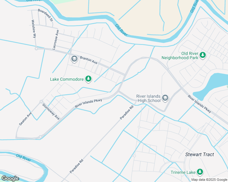 map of restaurants, bars, coffee shops, grocery stores, and more near 16500 Barnett Street in Lathrop