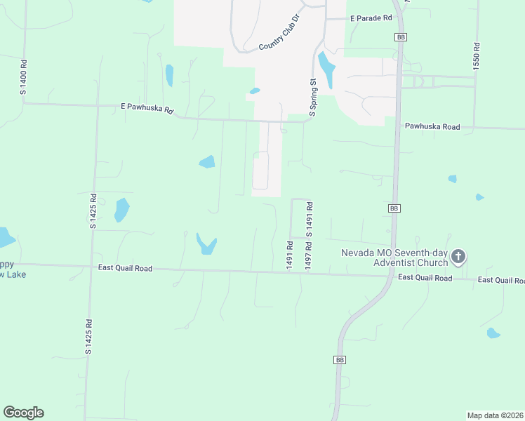 map of restaurants, bars, coffee shops, grocery stores, and more near 18857 South 1485 Road in Nevada