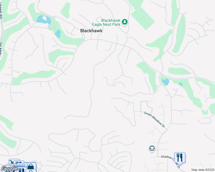 map of restaurants, bars, coffee shops, grocery stores, and more near 415 Eagle Valley Way in Danville