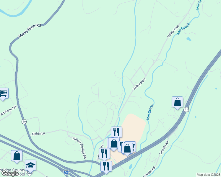 map of restaurants, bars, coffee shops, grocery stores, and more near 121 Trimmer Trail in Lexington