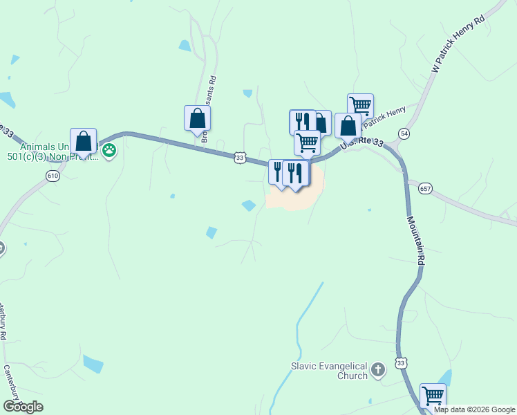 map of restaurants, bars, coffee shops, grocery stores, and more near 15013 Bethany Estates Way in Montpelier