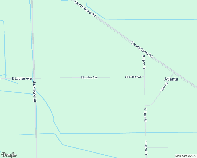 map of restaurants, bars, coffee shops, grocery stores, and more near 14770 East Louise Avenue in Ripon