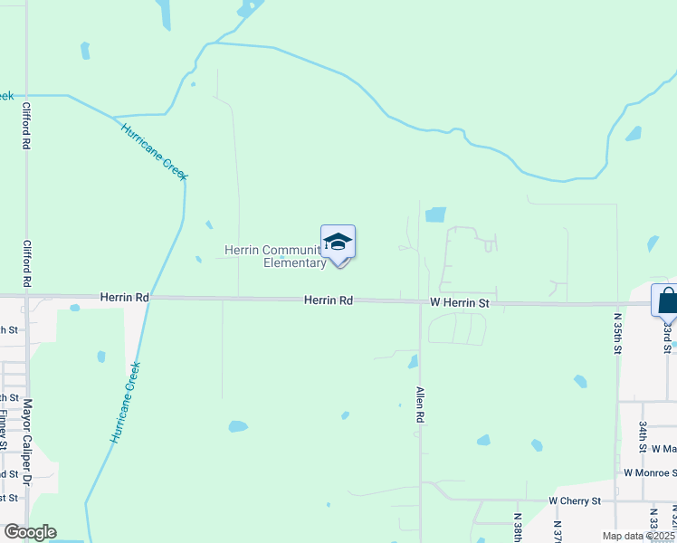 map of restaurants, bars, coffee shops, grocery stores, and more near 5200 Herrin Road in Herrin
