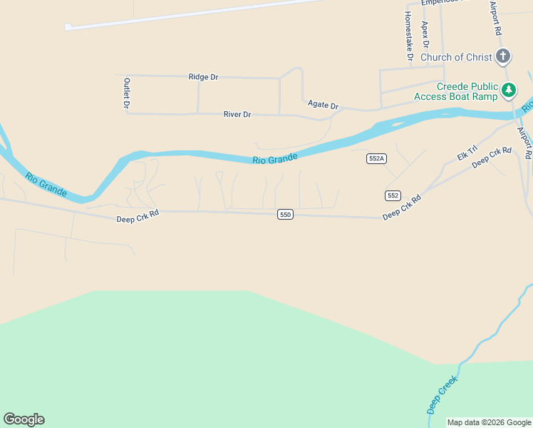 map of restaurants, bars, coffee shops, grocery stores, and more near Deep Creek Road in Mineral County
