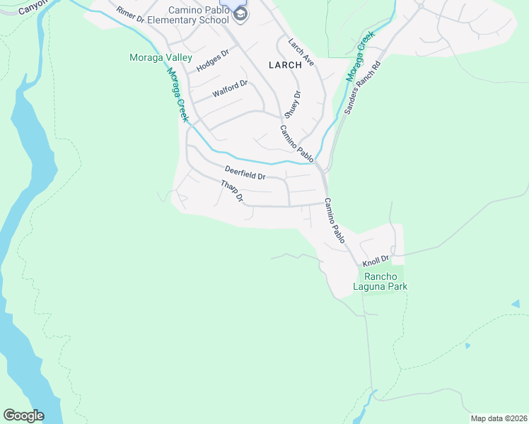 map of restaurants, bars, coffee shops, grocery stores, and more near 405 Springfield Place in Moraga