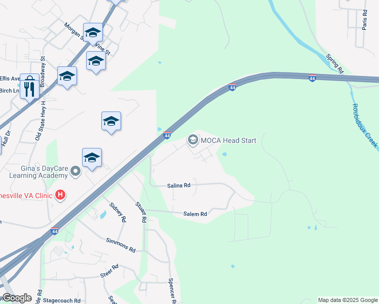 map of restaurants, bars, coffee shops, grocery stores, and more near 24322 Sounder Lane in Waynesville