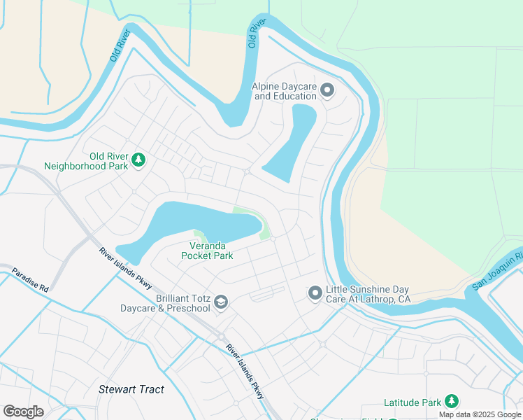 map of restaurants, bars, coffee shops, grocery stores, and more near 16700 Cohen Road in Lathrop