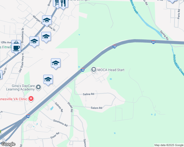 map of restaurants, bars, coffee shops, grocery stores, and more near 19778 Sackett Lane in Waynesville