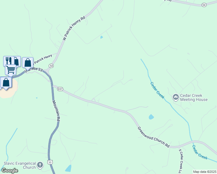 map of restaurants, bars, coffee shops, grocery stores, and more near 16052 Lone Oak Road in Montpelier
