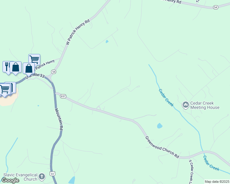 map of restaurants, bars, coffee shops, grocery stores, and more near 16052 Lone Oak Road in Montpelier