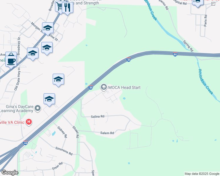 map of restaurants, bars, coffee shops, grocery stores, and more near 19708 Sackett Lane in Waynesville
