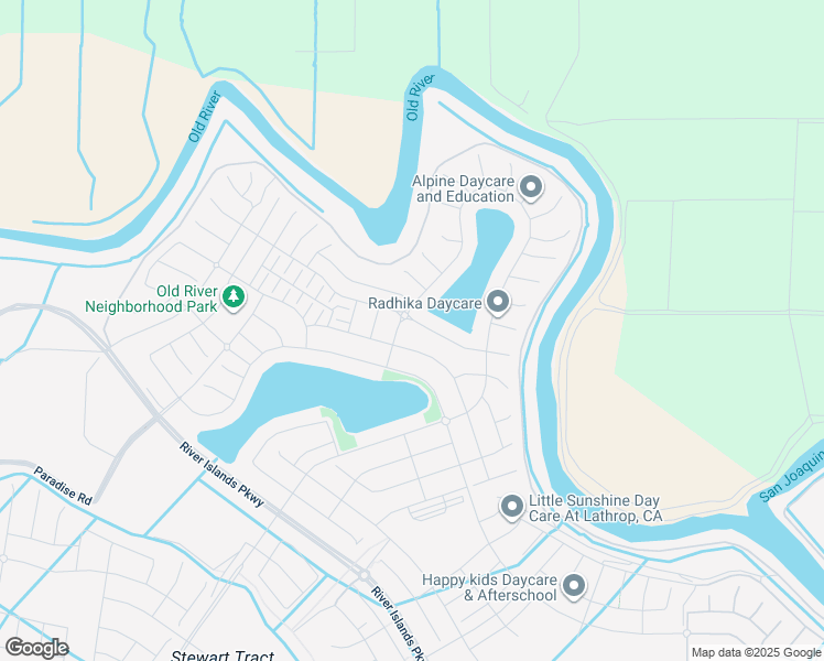 map of restaurants, bars, coffee shops, grocery stores, and more near 16700 Cohen Road in Lathrop