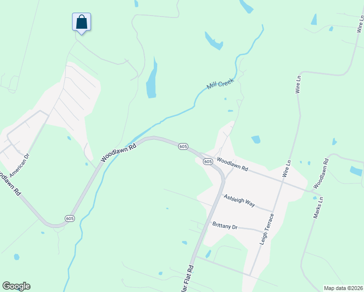 map of restaurants, bars, coffee shops, grocery stores, and more near Woodlawn Road in Bardstown