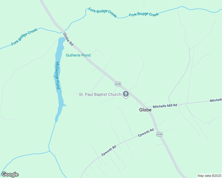 map of restaurants, bars, coffee shops, grocery stores, and more near 2153 Globe Road in Aylett