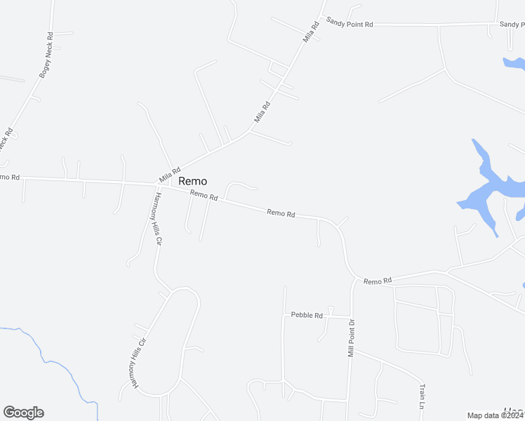 map of restaurants, bars, coffee shops, grocery stores, and more near Remo Road in Heathsville