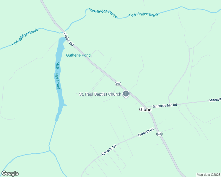 map of restaurants, bars, coffee shops, grocery stores, and more near 2153 Globe Road in Aylett
