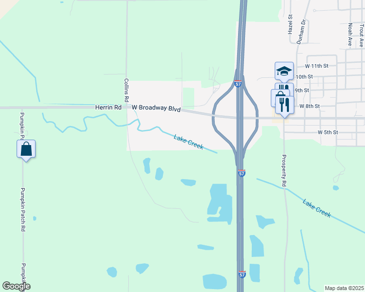 map of restaurants, bars, coffee shops, grocery stores, and more near in Johnston City