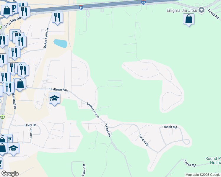 map of restaurants, bars, coffee shops, grocery stores, and more near 125 Kale Court in Saint Robert