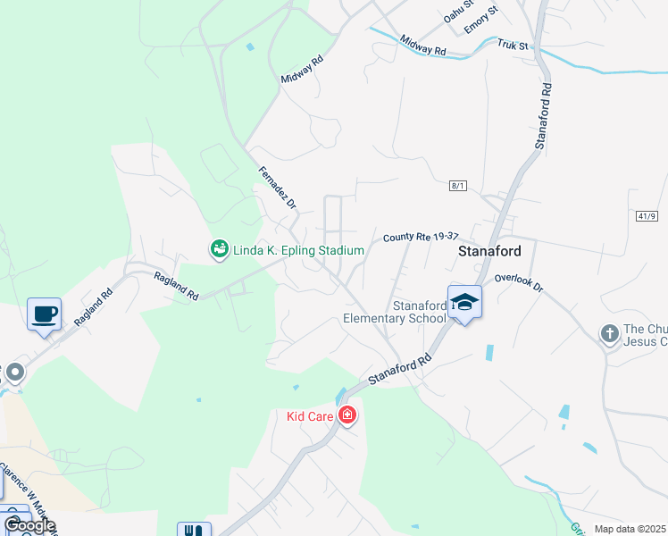 map of restaurants, bars, coffee shops, grocery stores, and more near in Stanaford