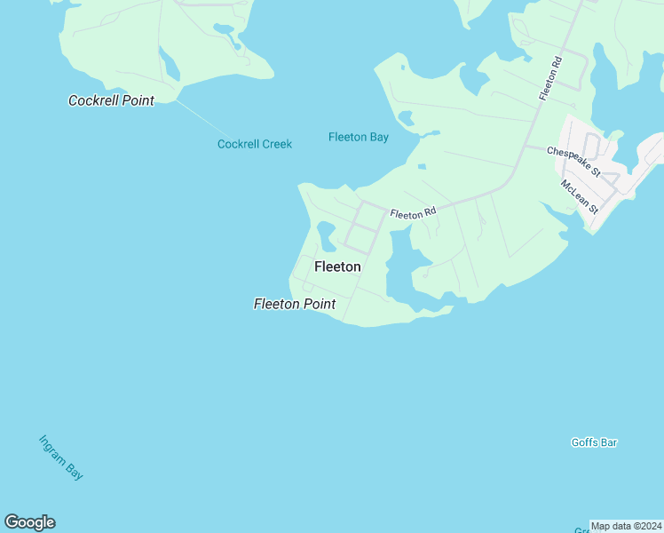 map of restaurants, bars, coffee shops, grocery stores, and more near Fleeton Point Circle in Reedville