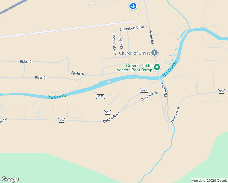 map of restaurants, bars, coffee shops, grocery stores, and more near 414-4998 County Road 806 in Creede