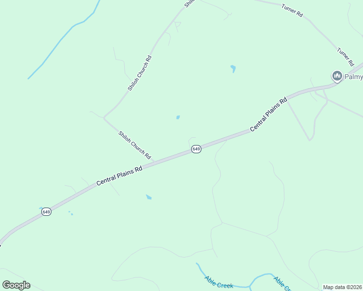 map of restaurants, bars, coffee shops, grocery stores, and more near 1503 Central Plains Rd in Palmyra