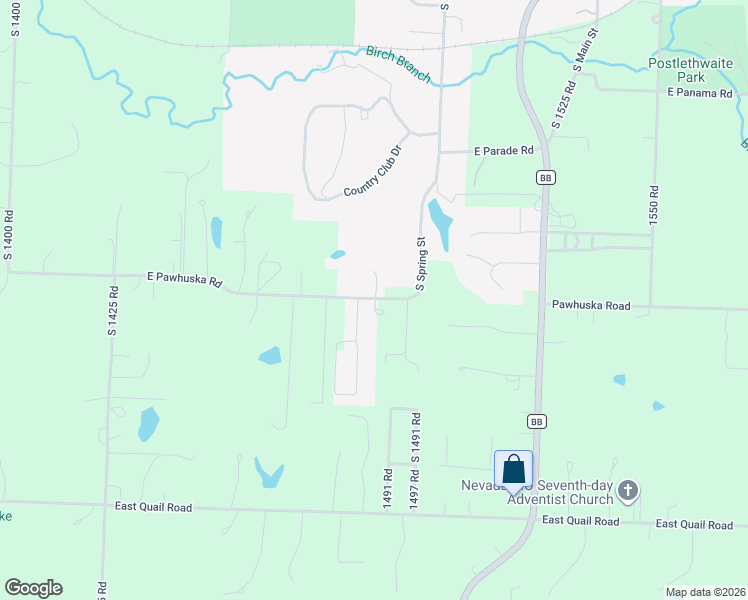 map of restaurants, bars, coffee shops, grocery stores, and more near 14908 Pawhuska Road in Nevada