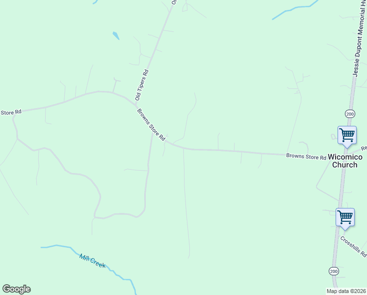 map of restaurants, bars, coffee shops, grocery stores, and more near 1724-2226 Browns Store Road in Heathsville