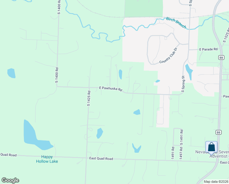 map of restaurants, bars, coffee shops, grocery stores, and more near 18474 1445 Road in Nevada